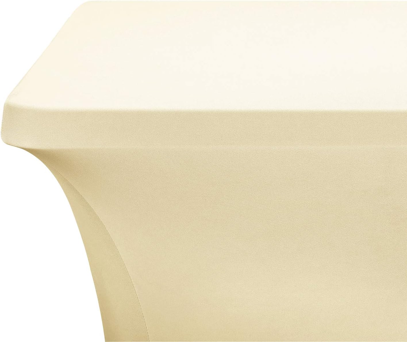 LZY Spandex Table Covers 6 Feet, Stretch/Fitted Table Covers for 6 Feet Folding Table, Rectangular Spandex Table Cloths for Wedding Party or Event (6FT-2PCS, Champn)