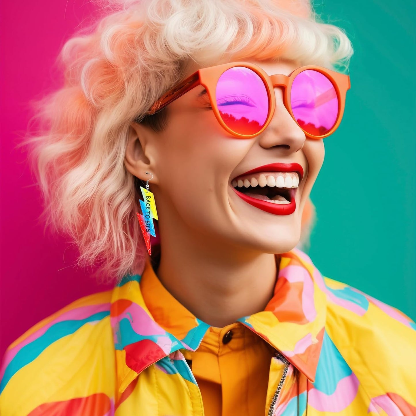 90s 80s Earrings for Women Retro Cassette Tape Earrings Acrylic Radio Tape Drop Dangle Earring for Halloween Cosplay Glow Party Music Festival Costume Accessories