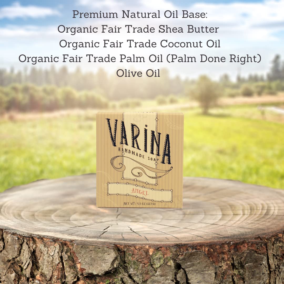 Natural Angel Bar Soap - Gentle Cleansing for Sensitive Skin, Floral - 3 Pack