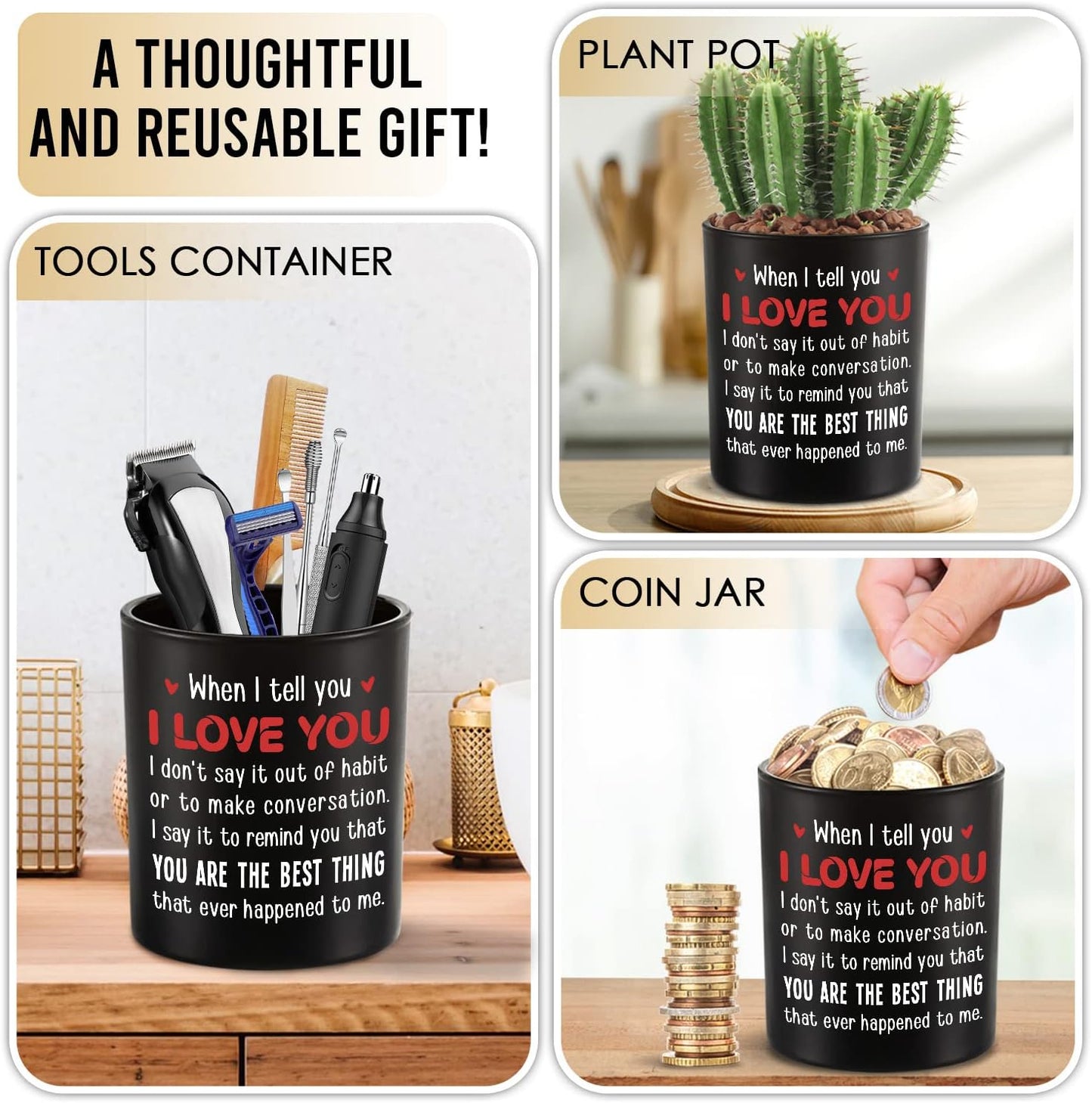 TEEZWONDER Christmas Anniversary Wedding Gifts for Men Women - Long Lasting Vanilla Lavender Candle 10 Oz - I Love You Gift for Him Her, Birthday Gifts for Husband Wife Boyfriend Girlfriend