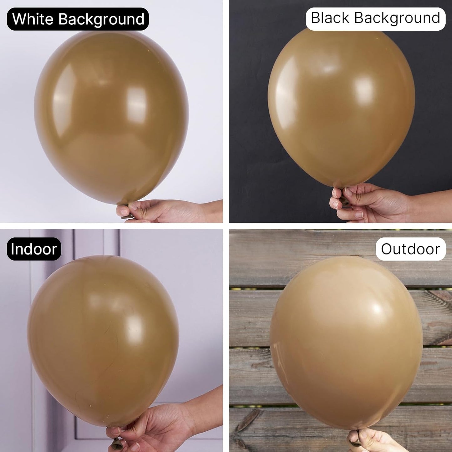 PartyWoo Brown Balloons 50 pcs 12 Inch Coffee Brown Boho Neutral Balloons for Wedding Baby Shower Gender Reveal Safari Jungle Graduation Birthday Party Decorations Brown-F09