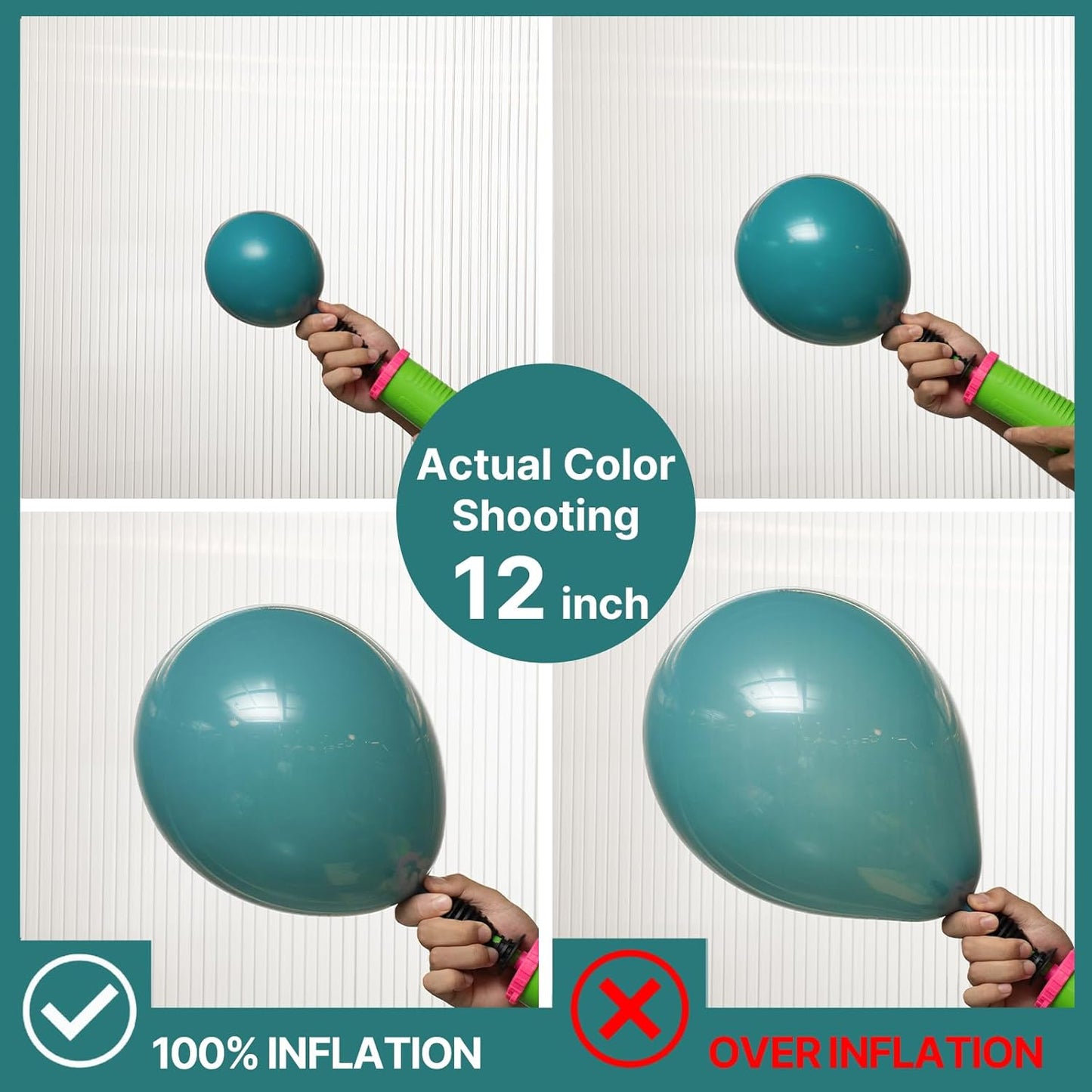 PartyWoo Slate Blue Balloons 50 pcs 12 Inch Dusty Blue Green Balloons for Graduation Baby Shower Wedding Birthday Under the Sea Gender Reveal Boho Party Decorations Blue-F22