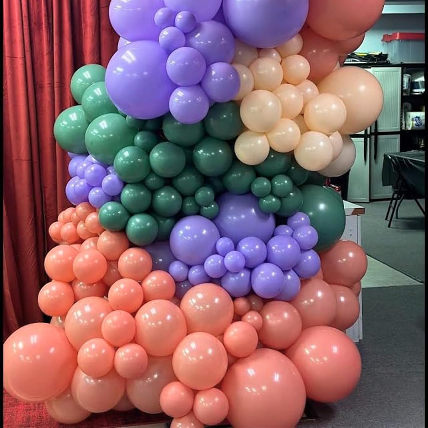 Orange Pink Balloons, 150 pcs Different Sizes Pack of 18 Inch 12 Inch 10 Inch 5 Inch Peach Pink Balloons for Balloon Garland Balloon Arch as Birthday Party Wedding Decorations