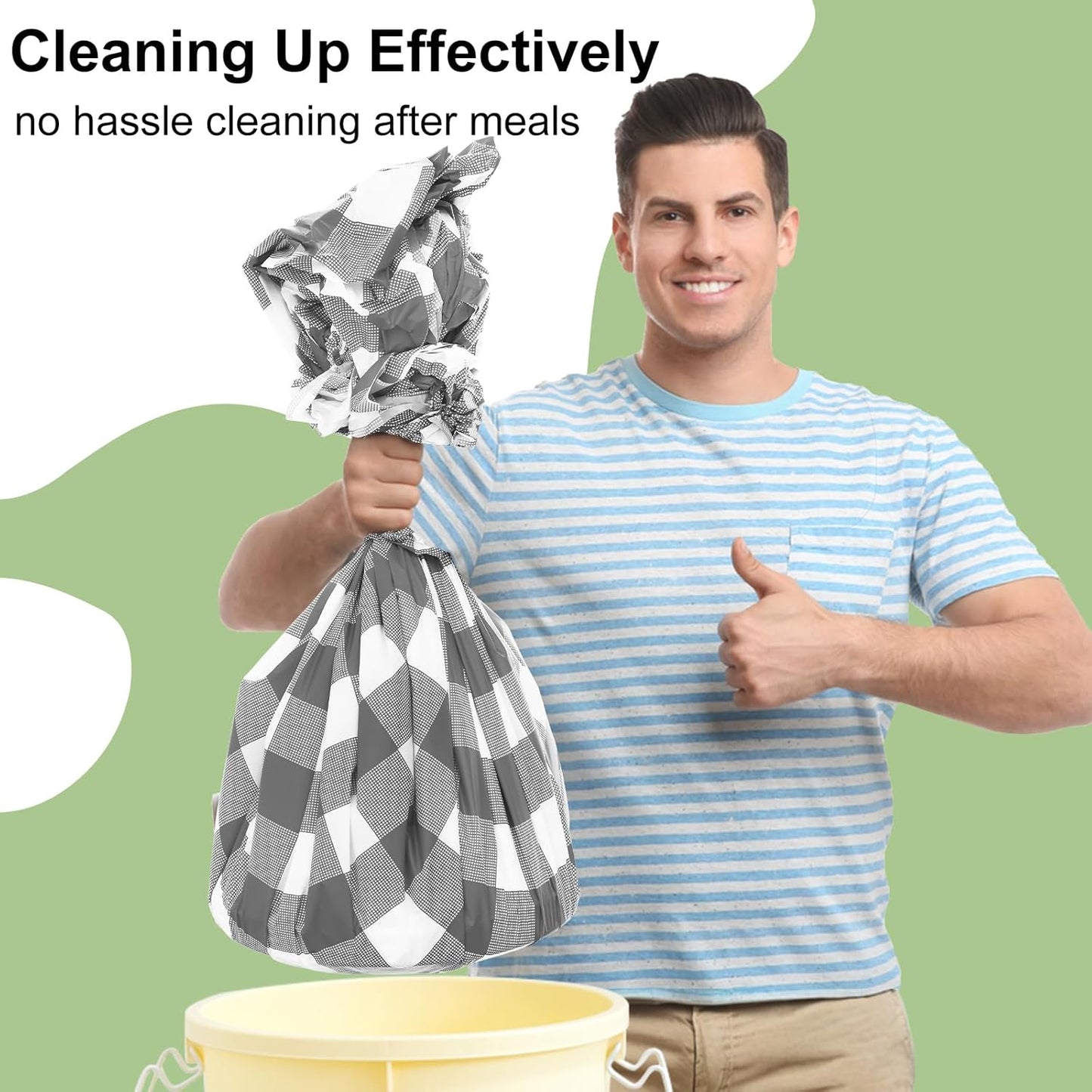 Smiry 54 Inch x 300 Feet Disposable Table Cover Roll, Grey & White Plastic Table Cloth in Cut-to-Size Box with Slide Cutter, Waterproof Rectangle Tablecloths for Weddings, Banquets, Outdoor