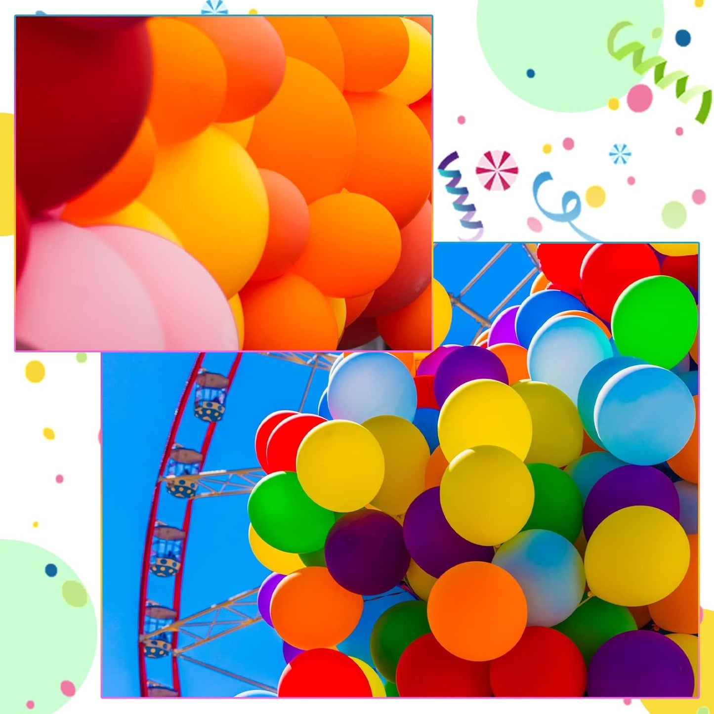 Lenwen 1000 Pcs Balloons Assorted Colors 12 Rainbow Latex Balloons for party Birthday Baby Shower Wedding Decorations, 10 Colors