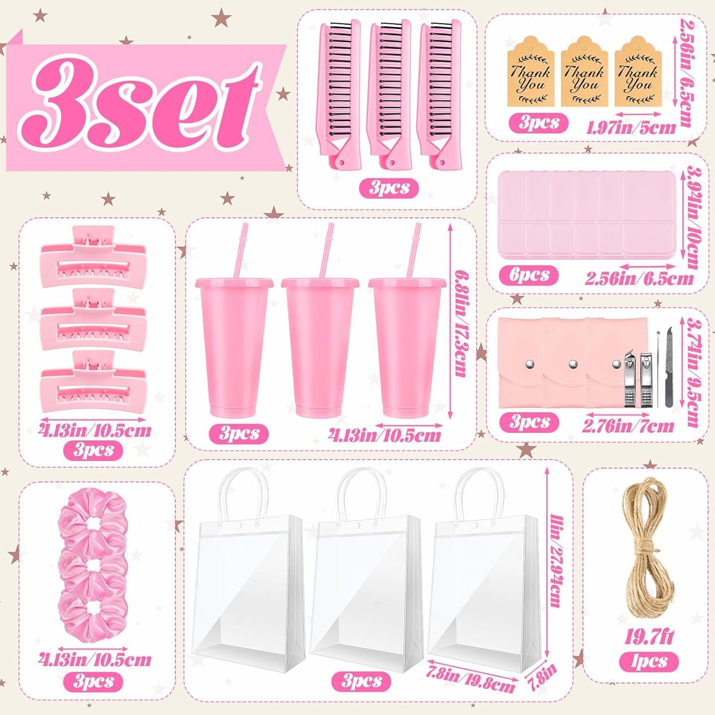 6 Sets Baby Shower Prizes for Women and Men Nail Clippers Mirror Bottle Opener Cup Comb Magnetic Pickup Tool Flashlight Grabber Credit Card Cutter for Baby Shower Game Winners Party