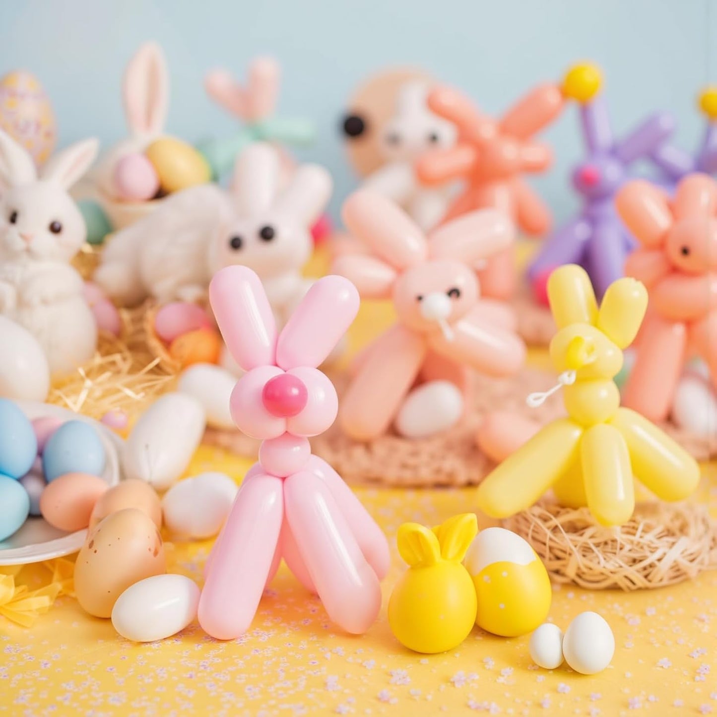 LovesTown 260 Pastel Long Balloons,100PCS Colorful Twisting Balloons Thickening Latex for Modeling Animal Model Weddings Birthdays Festival Party Decoration