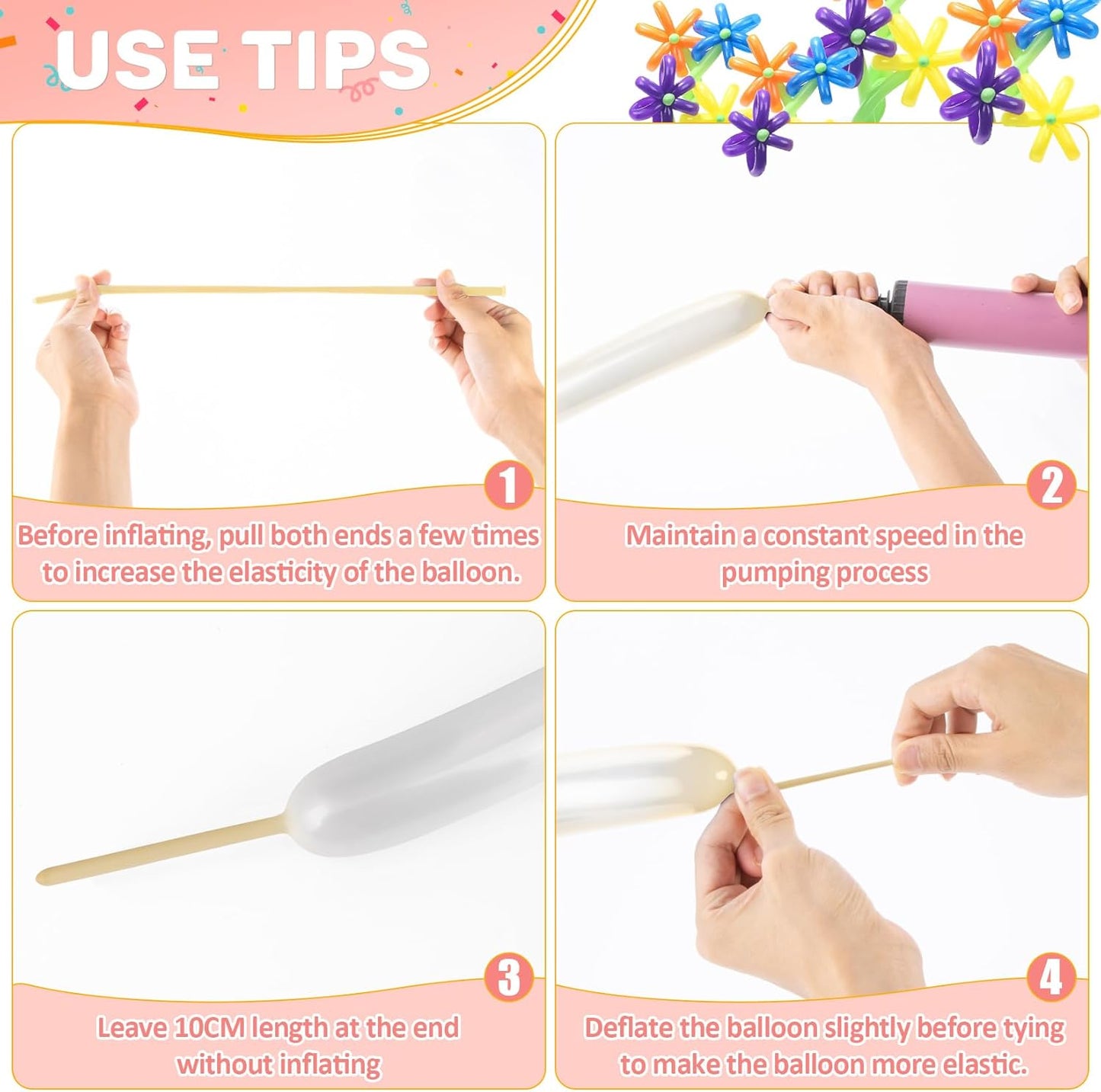 MAQIHAN 100PCS 260 Balloons Clear - Long Clear Balloon for Tying Balloon Arch Globos 260q Transparentes Long Skinny Balloon for Animals Twisting Modeling Balloons Birthday Party Decoration