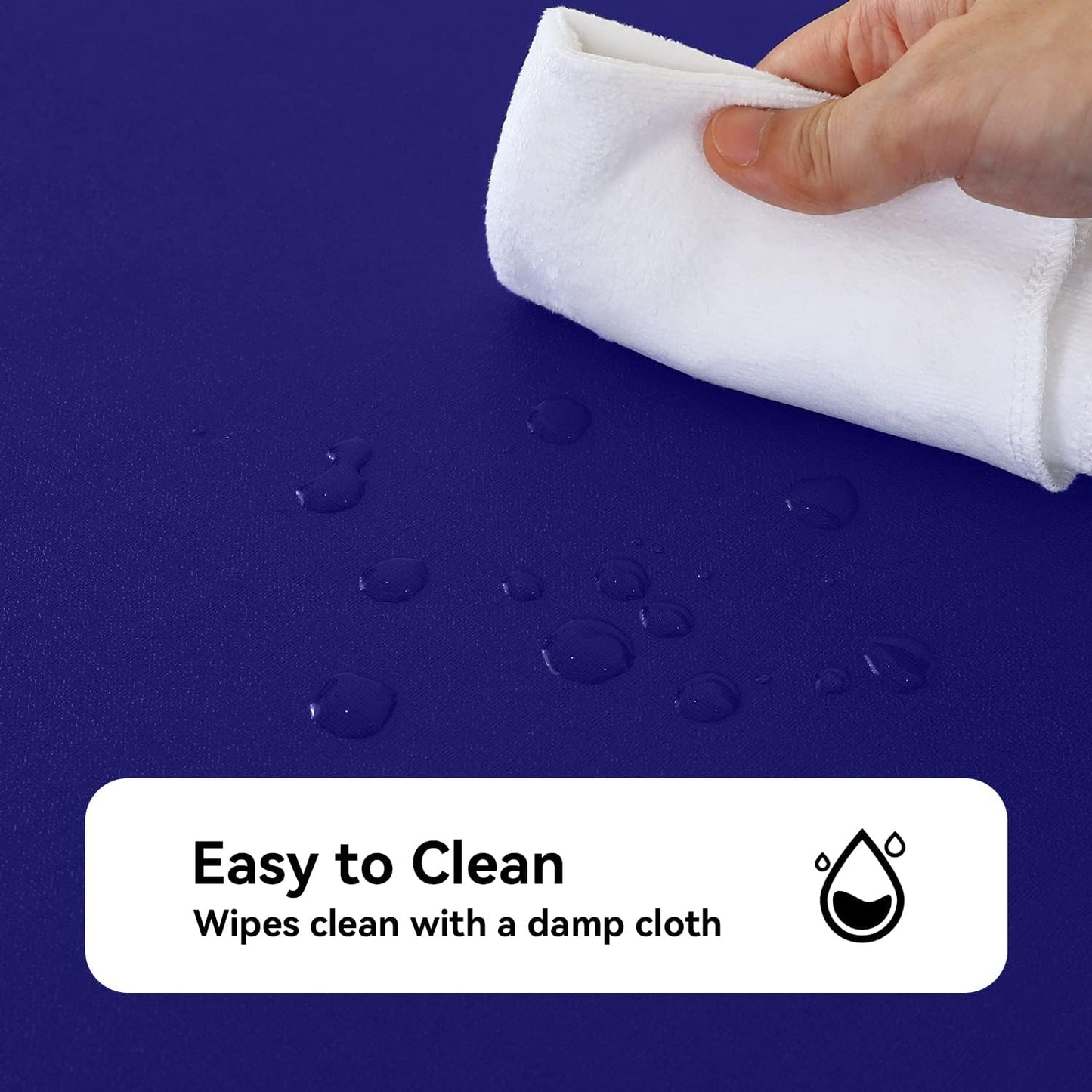 Romanstile 100% Waterproof PVC Tablecloth, Rectangle Oil Spill Proof Stain Resistant Vinyl Table Cloth, Wipe Clean Plastic Table Covers for Kitchen/Dining/Parties - 60 x 84 Inch, Royal Blue