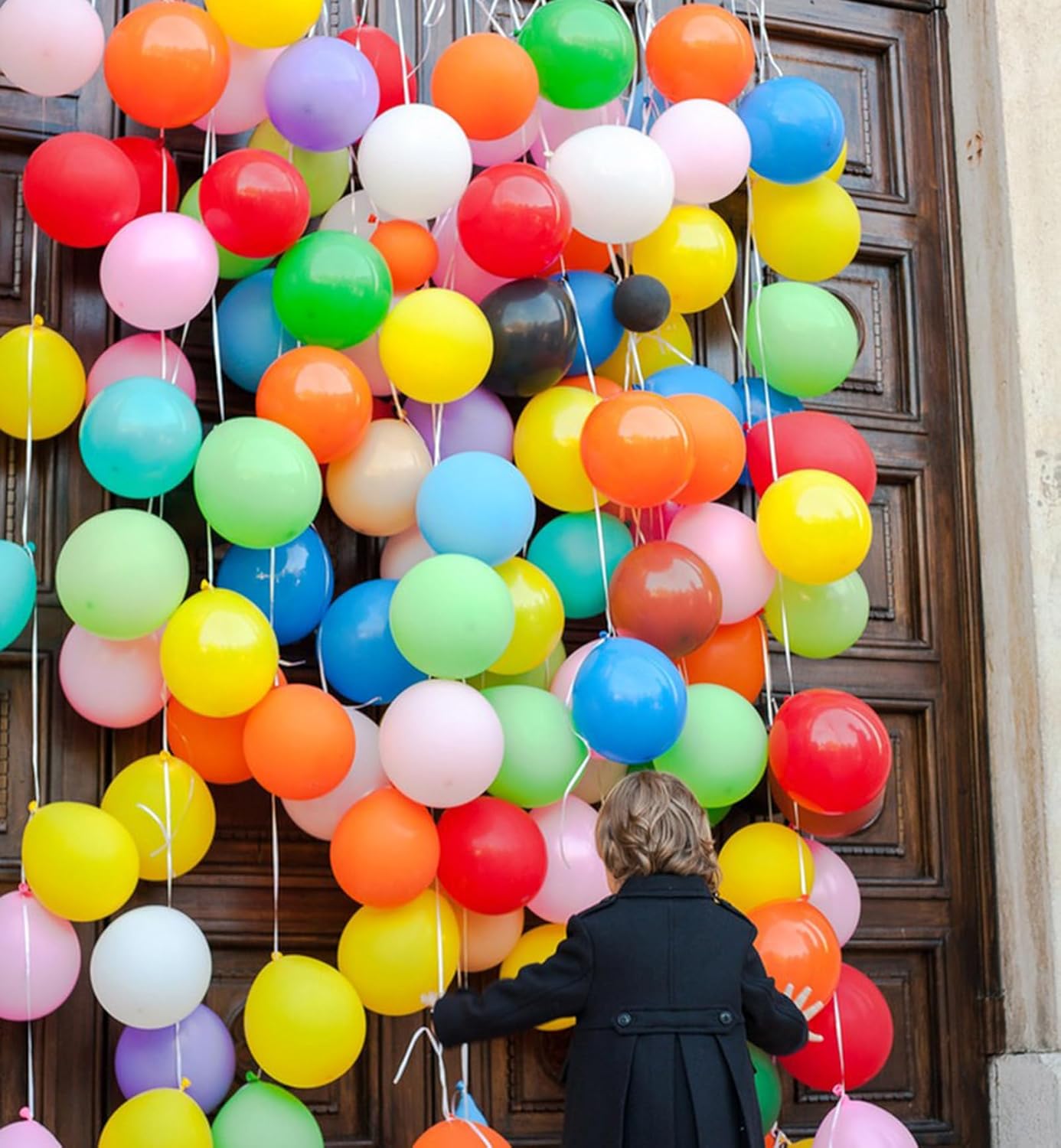 KALOR 12 Inch Rainbow Balloons, 50 Pcs Latex Helium Balloons for Kid's Birthday Party, Baby Shower, Wedding, Graduate Party Decorations