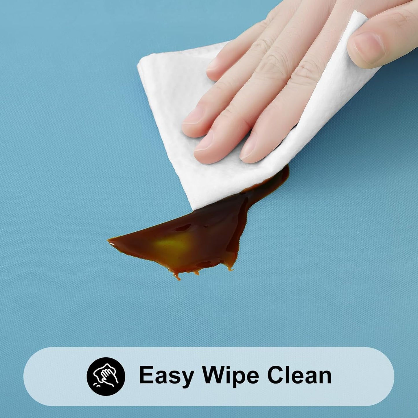 Smiry Rectangle Tablecloth, Elastic Fitted Flannel Backed Vinyl Tablecloths for 4ft Folding Tables, Waterproof Wipeable Table Covers for Indoor, Outdoor, Picnic and Camping (Aqua, 30"x48")