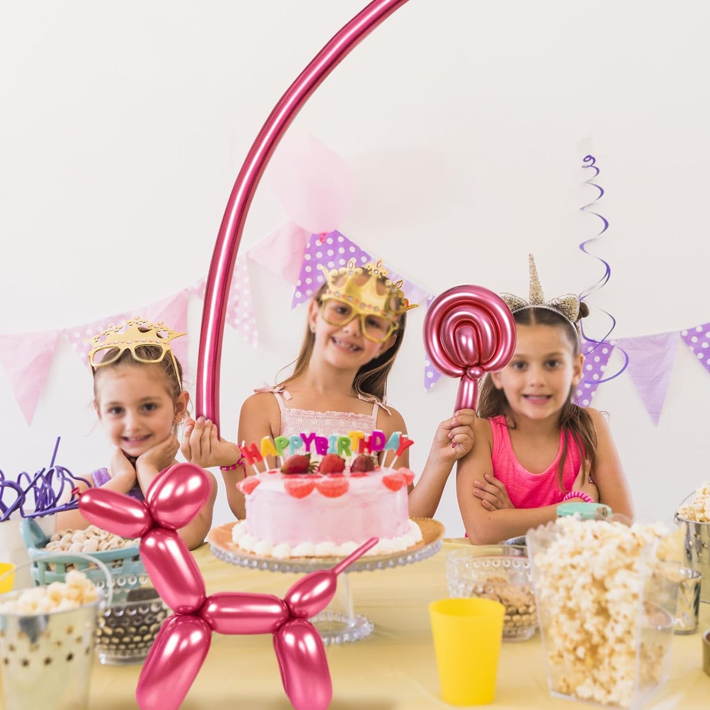 Metallic Red Long Balloons Premium 260 Twisting Animals Magic Balloons for Birthday Kids Wedding Party Supply 100pcs