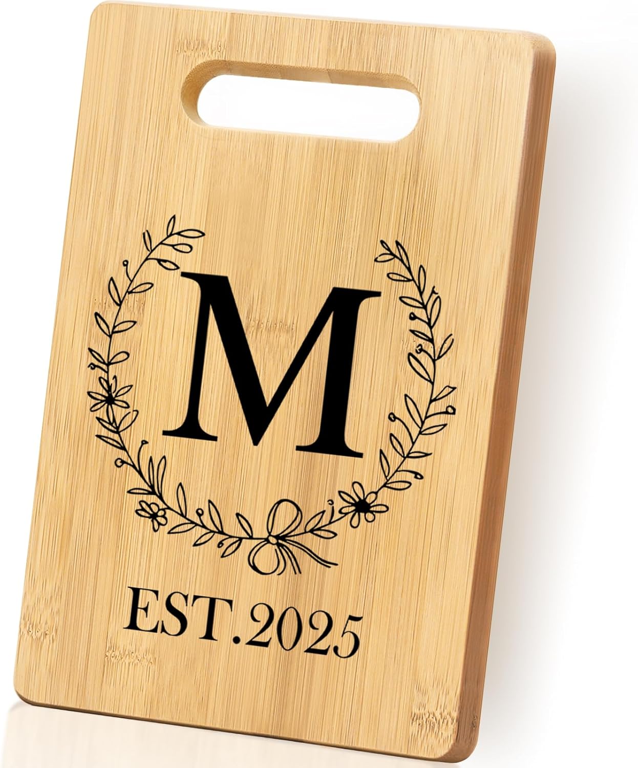 Personalized Cutting Board, Monogrammed Wedding Gift for Couple Newlywed 2025, Initial Birthday Gifts for Women, Gift for Bridal Shower Wedding Shower Engagement Anniversary Housewarming(Letter-M)