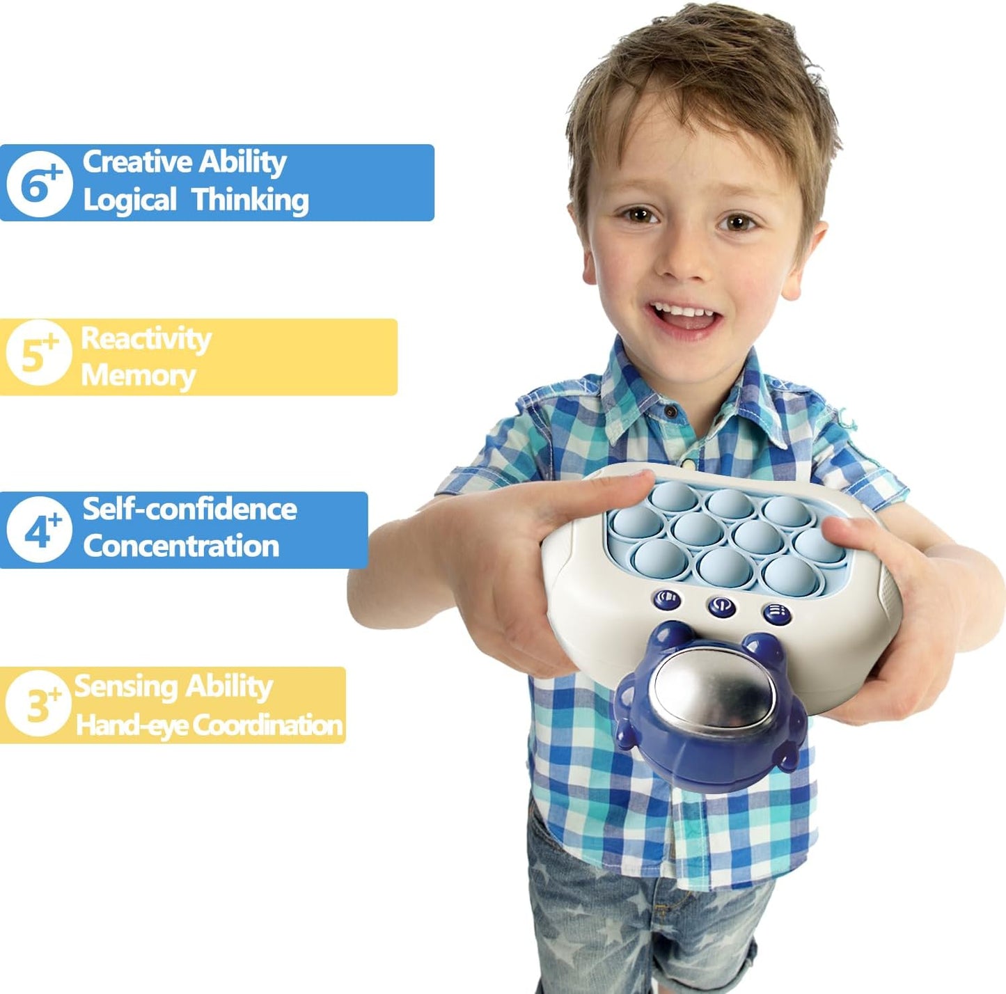 Pop The Target! Handheld Speed Push Game Machine: A Fun Multiplayer Game for Family. Sensory Fidget Toy Christmas Toys Gifts for 6 7 8 9 10 11 12 Years Old Kids Road Trip Car Games Astronaut