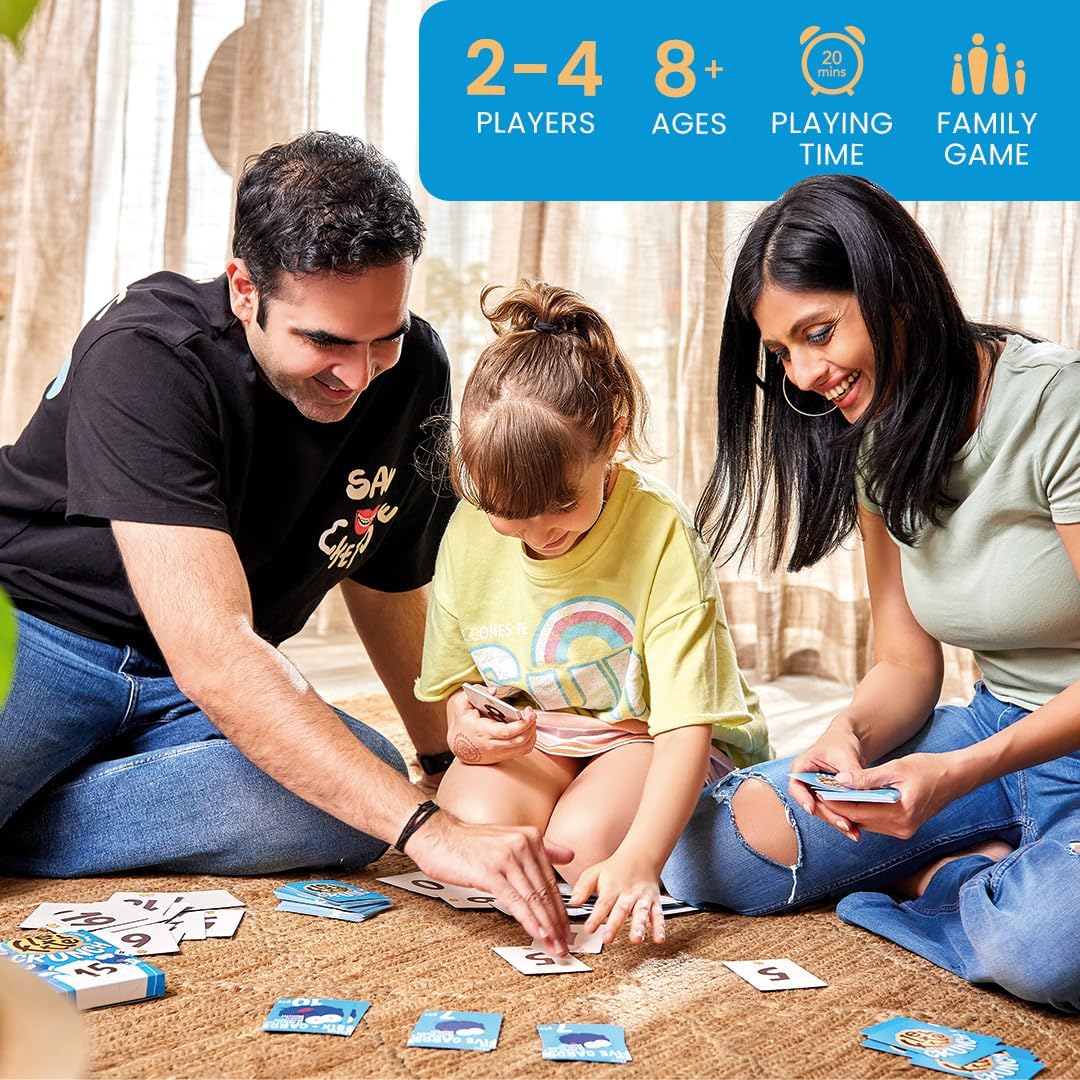 Card Game - Fletter Crunch, Christmas Stocking Stuffers, Educational Card Games for Kids, Fast-paced Fun for Family Game Night, Math, Addition & Subtraction, Gifts for Kids Ages 8, 9, 10 Years