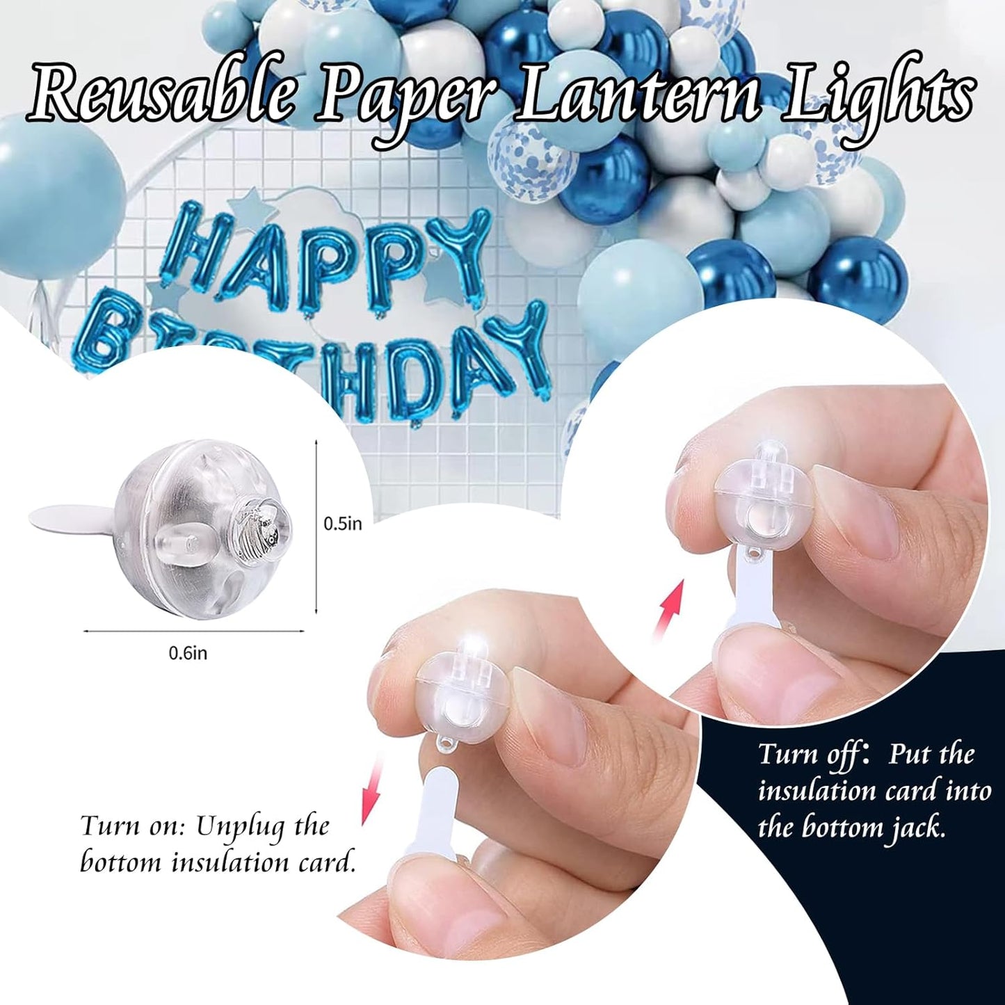 100pcs Balloon Lights Mini Led Lights Round Long Standby Time Ball Lighting Paper Lantern Balloons Lighting for Birthday Party Christmas Halloween Decoration Cold White