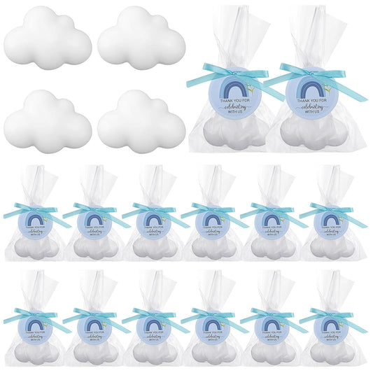 Demissle 20 Pcs Cloud Baby Shower Favors Soap Mini Handmade Scented Soap Party Favors for Guests Gifts with Thank You Card Christmas Wedding Party Bridal Shower Return Gifts(White)