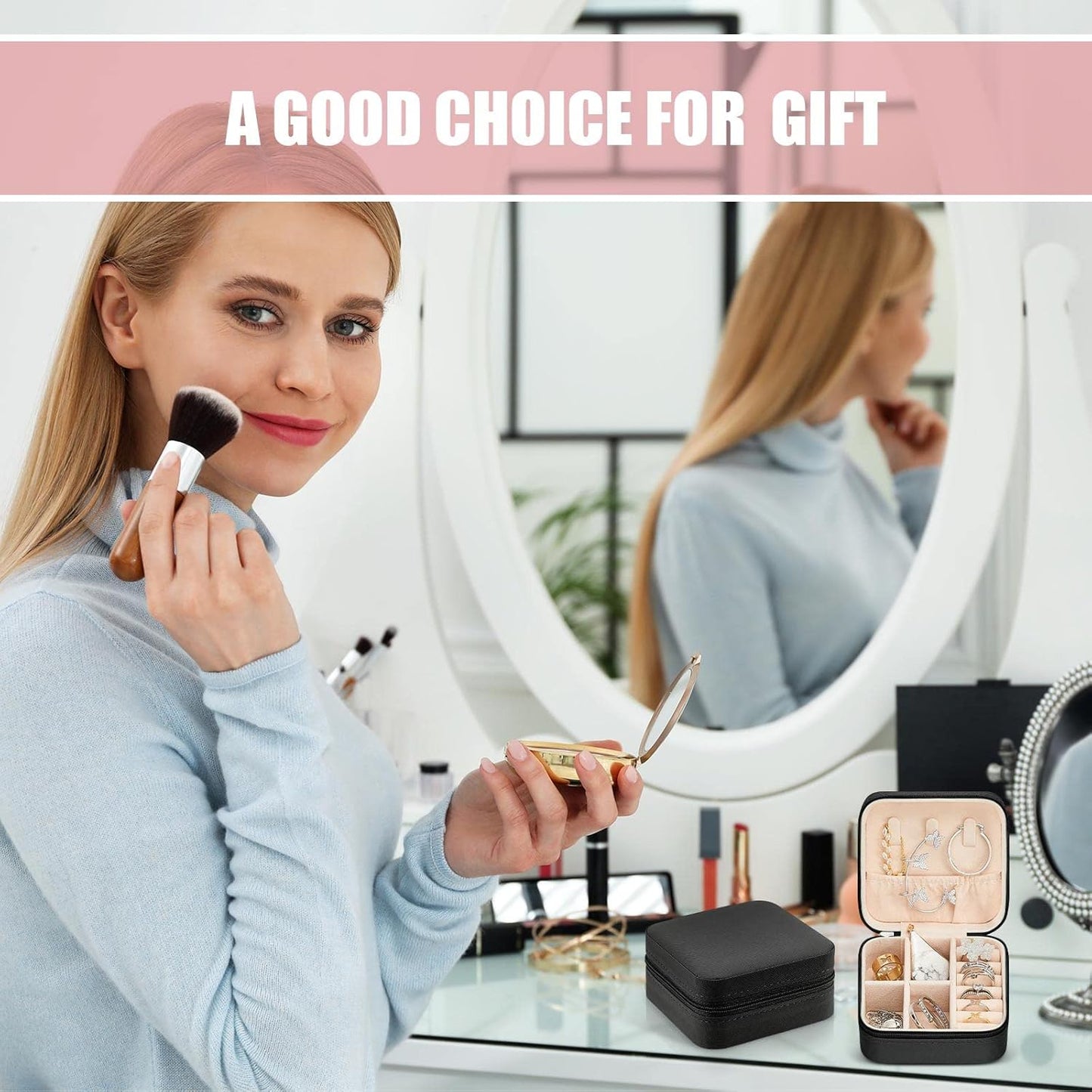 Taiyin 12 Pcs Travel Jewelry Case Bridesmaid Gift Boxes Bulk Travel Jewelry Case Small Jewels Organizer Mini Accessories Ornaments Storage for Women Girls Wedding Bridesmaids Gifts