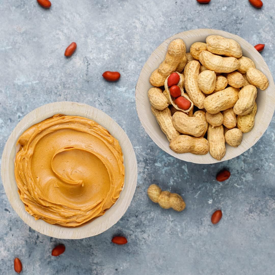 Raj Disposable Palm Leaf Bowls (100 Count, 5" Bowls) Strong Bowl Like Bamboo Party Bowl - Decorative Compostable Tableware for Lunch, Dinner, Birthday, Outdoor, BBQ, Picnic, Parties