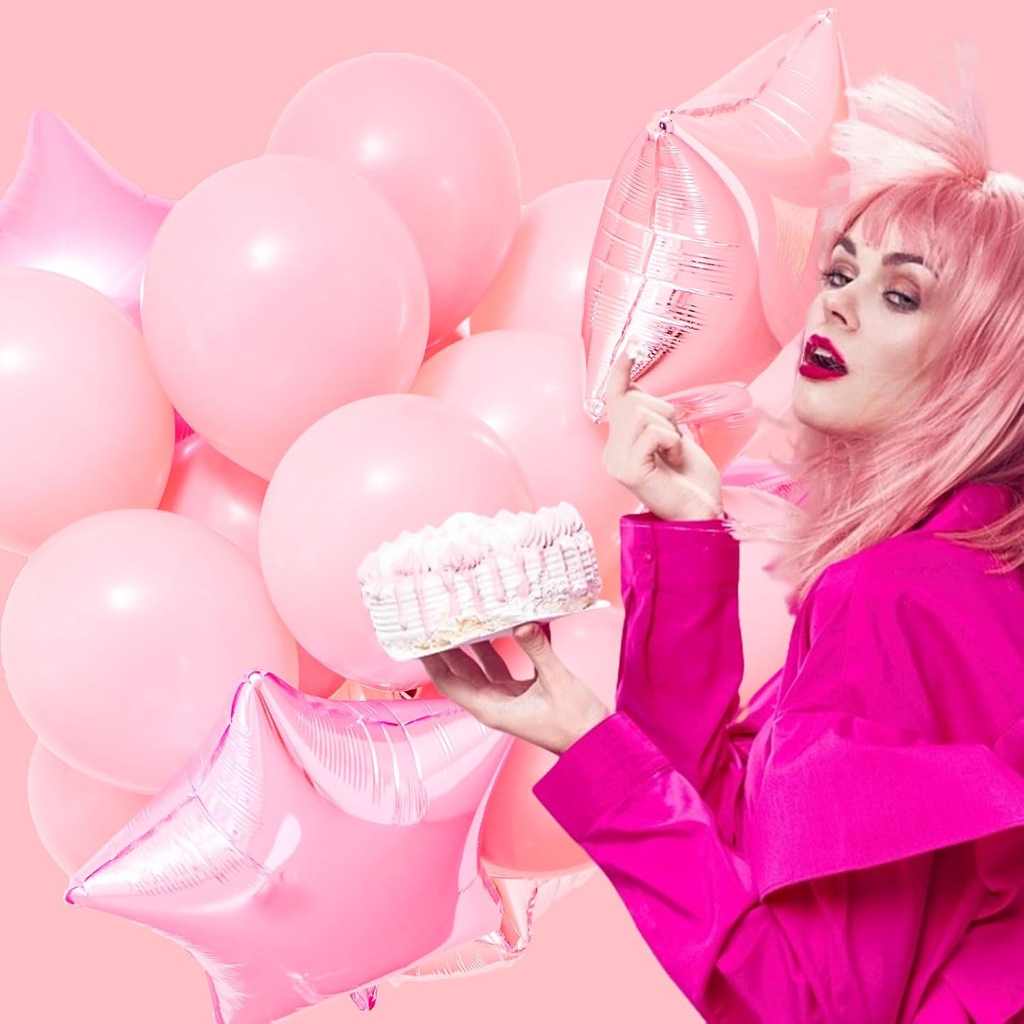 Pastel Pink Balloon,145pcs Latex Pale Pink Balloons Arch Kit Different Sizes 18 12 10 5 Inch,Macaron Pink Balloon Garland Arch for Women Girl Baby Shower Mothers Day Birthday Party Decoration