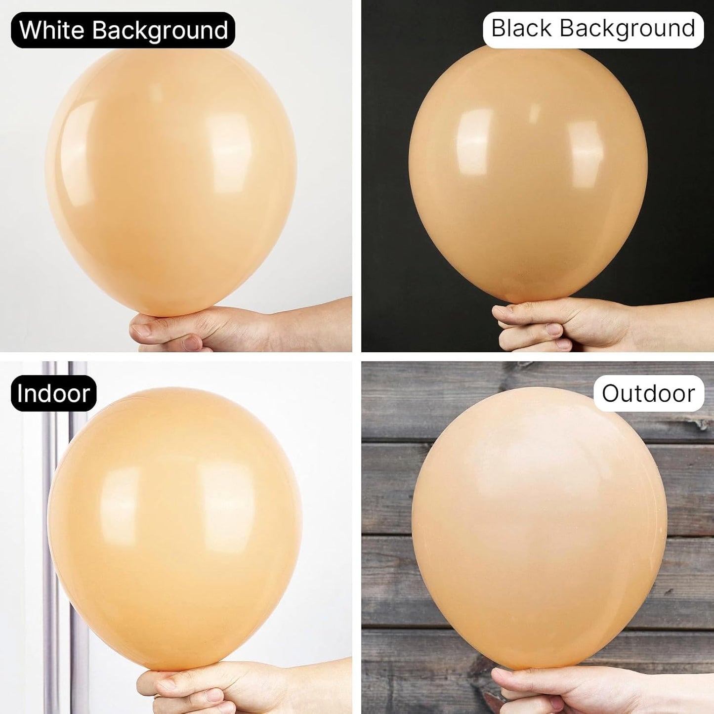 PartyWoo Nude Balloons 50 pcs 12 Inch Beige Apricot Cream Boho Latex Neutral Helium Balloons for Thanksgiving Graduation Baby Shower Boho Theme Birthday Party Decorations Nude-Y103
