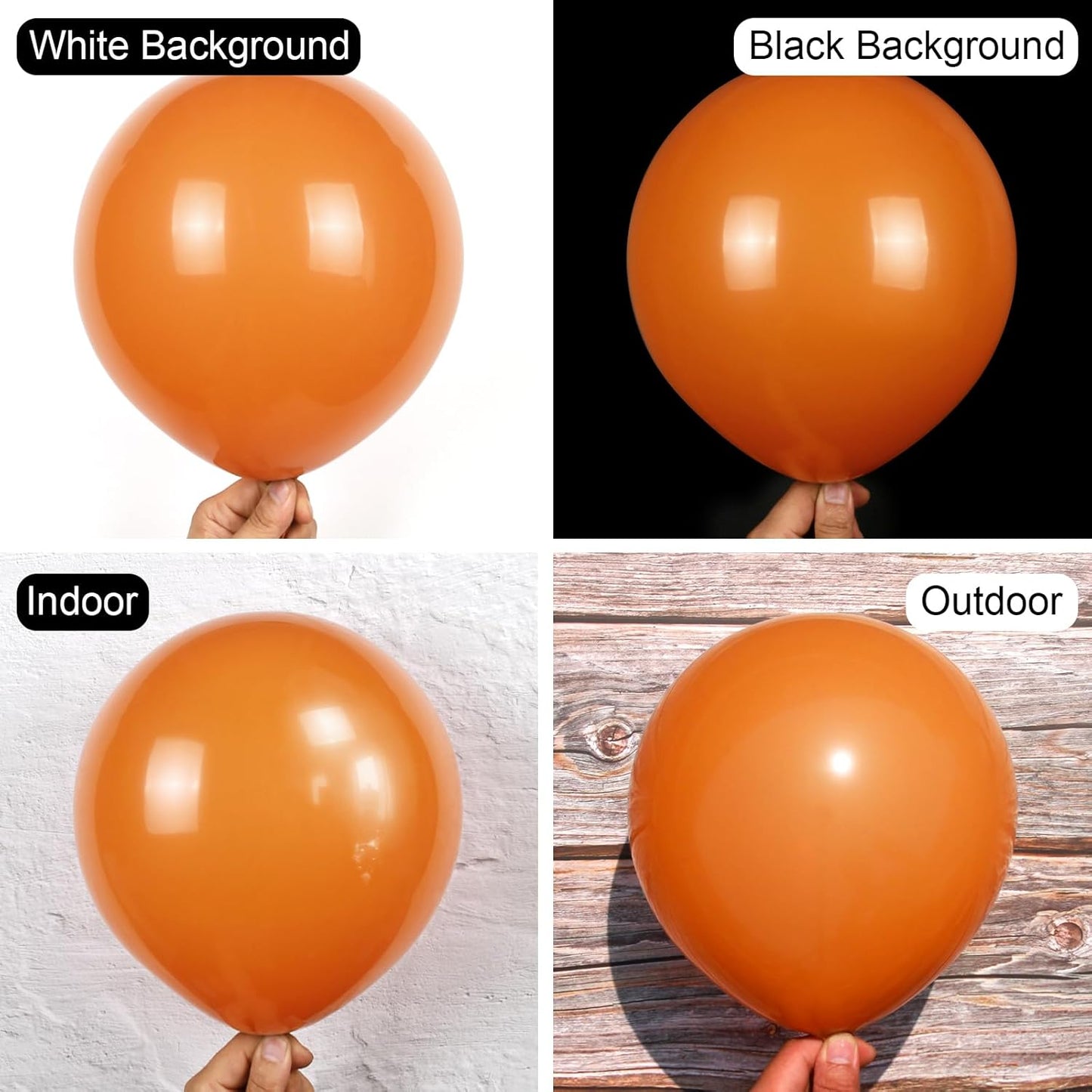 Burnt Orange Balloons, 150 pcs Different Sizes Pack of 18 Inch 12 Inch 10 Inch 5 Inch Terracotta Balloon Garland Arch Kit for Thanksgiving Halloween Fall Birthday Party Decorations