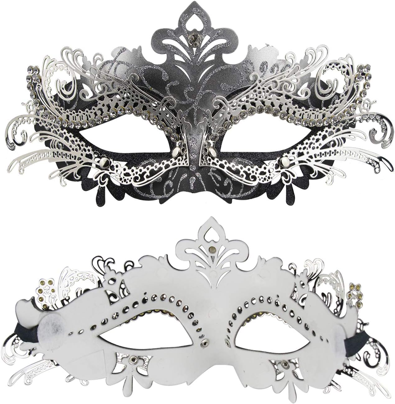 Coddsmz Couple Masquerade Mask Set - Venetian & Mardi Gras Mask for Women & Men