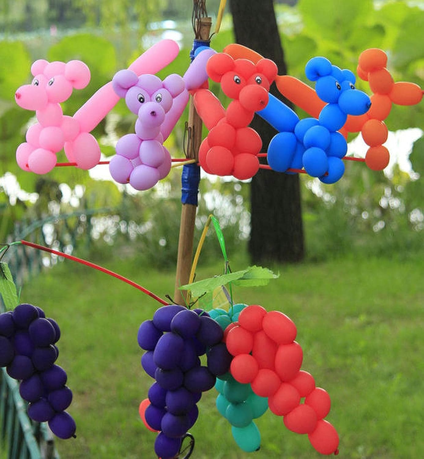 100pcs 260 Multi Long Balloons for Animal Modeling, Premium Quality Latex Twisting Balloons for Christmas Birthday Wedding Party Decorations