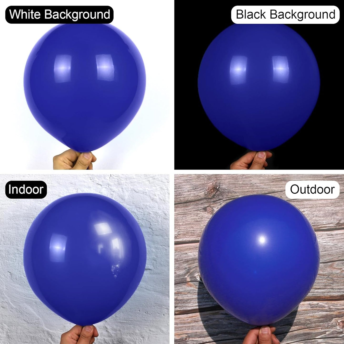 Royal Blue Balloons, 150 pcs Different Sizes Pack of 18 Inch 12 Inch 10 Inch 5 Inch Dark Blue Matte Balloons for Balloon Garland Balloon Arch as Birthday Party Wedding Decorations