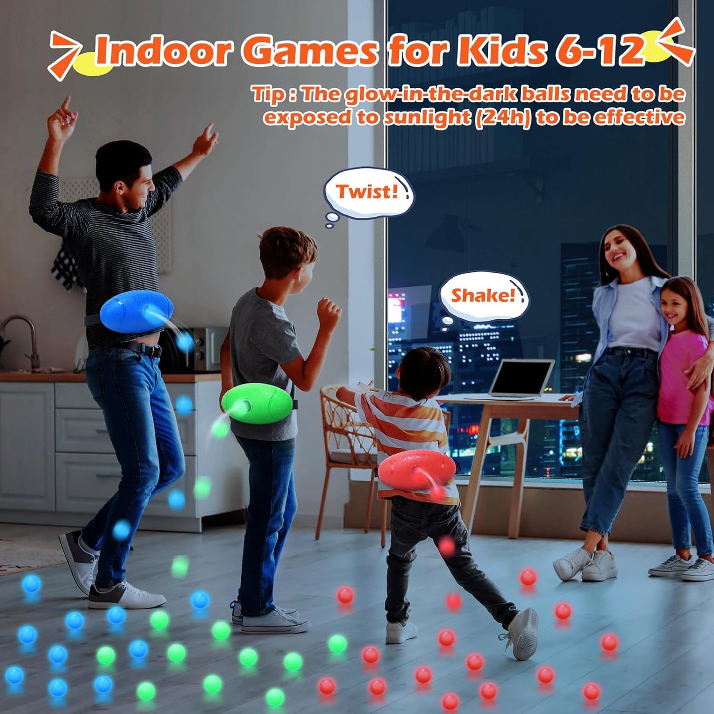 Skirfy Party Shaking Swing Balls Game Set for Kids Adults,Backyard Family Toy with 40 Balls, Birthday Thanksgiving Games Outdoors Indoors Bachelorette Party Games for Boys and Girls Age 5 6 7 8 9+