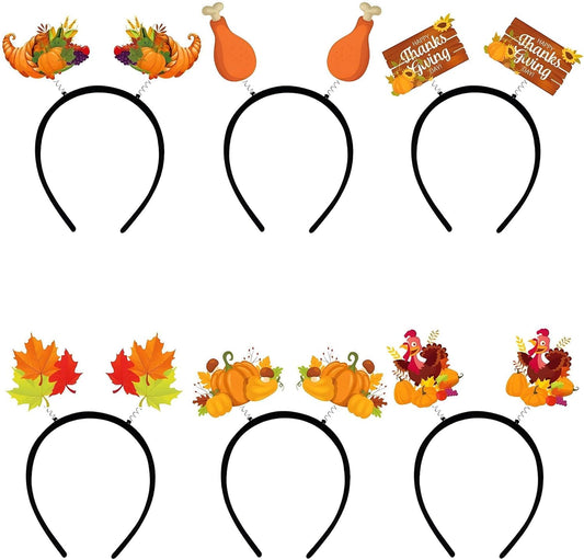 KatchOn, Thanksgiving Headbands - Pack of 18 | Turkey Headbands Thanksgiving Party Favors | Thanks Giving Decorations, Turkey Photo Booth Props | Harvest Party Favors