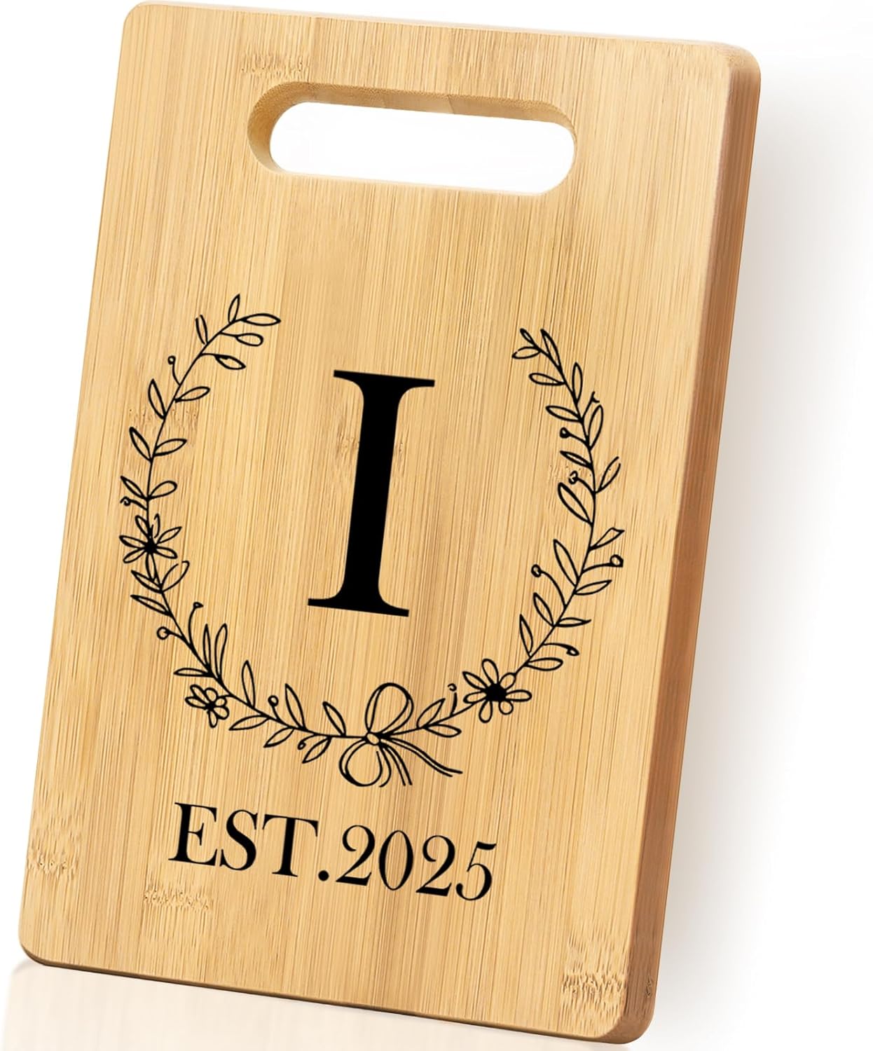 Personalized Cutting Board, Monogrammed Wedding Gift for Couple Newlywed 2025, Initial Birthday Gifts for Women, Gift for Bridal Shower Wedding Shower Engagement Anniversary Housewarming(Letter-I)