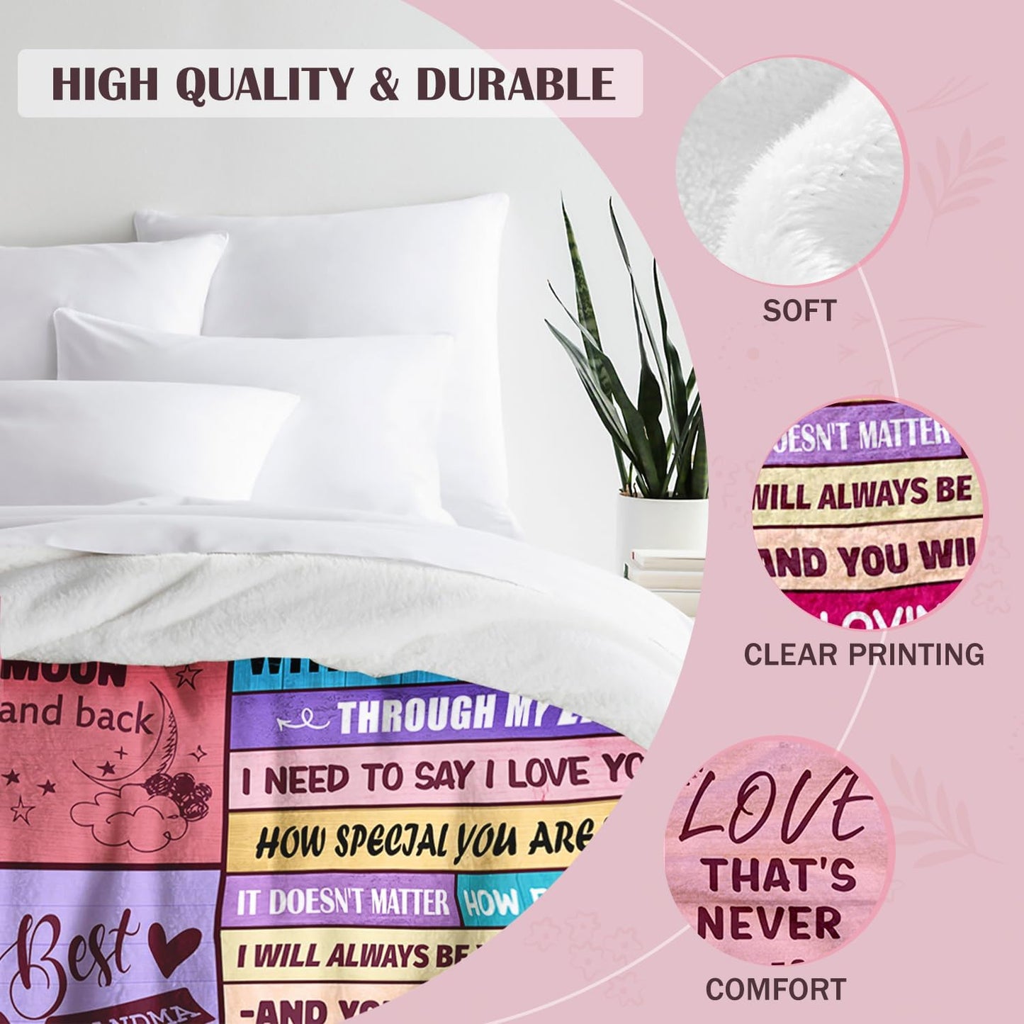 Grandma Gifts - Best Grandma Birthday Gifts - Great Grandmas Gift - Christmas Mothers Day Birthday Gift for Grandmas - Grandmoter Gift from Granddaughter Grandkids - to My Grandma's Blanket 50"x60"