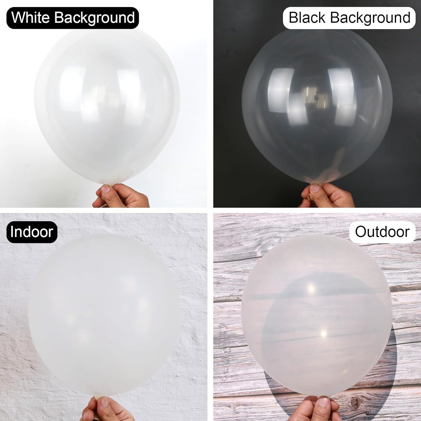 Clear Balloons, 150 pcs Different Sizes Pack of 18 Inch 12 Inch 10 Inch 5 Inch Transparent Bubble Balloons for Balloon Garland Balloon Arch as Birthday Party Wedding Decorations