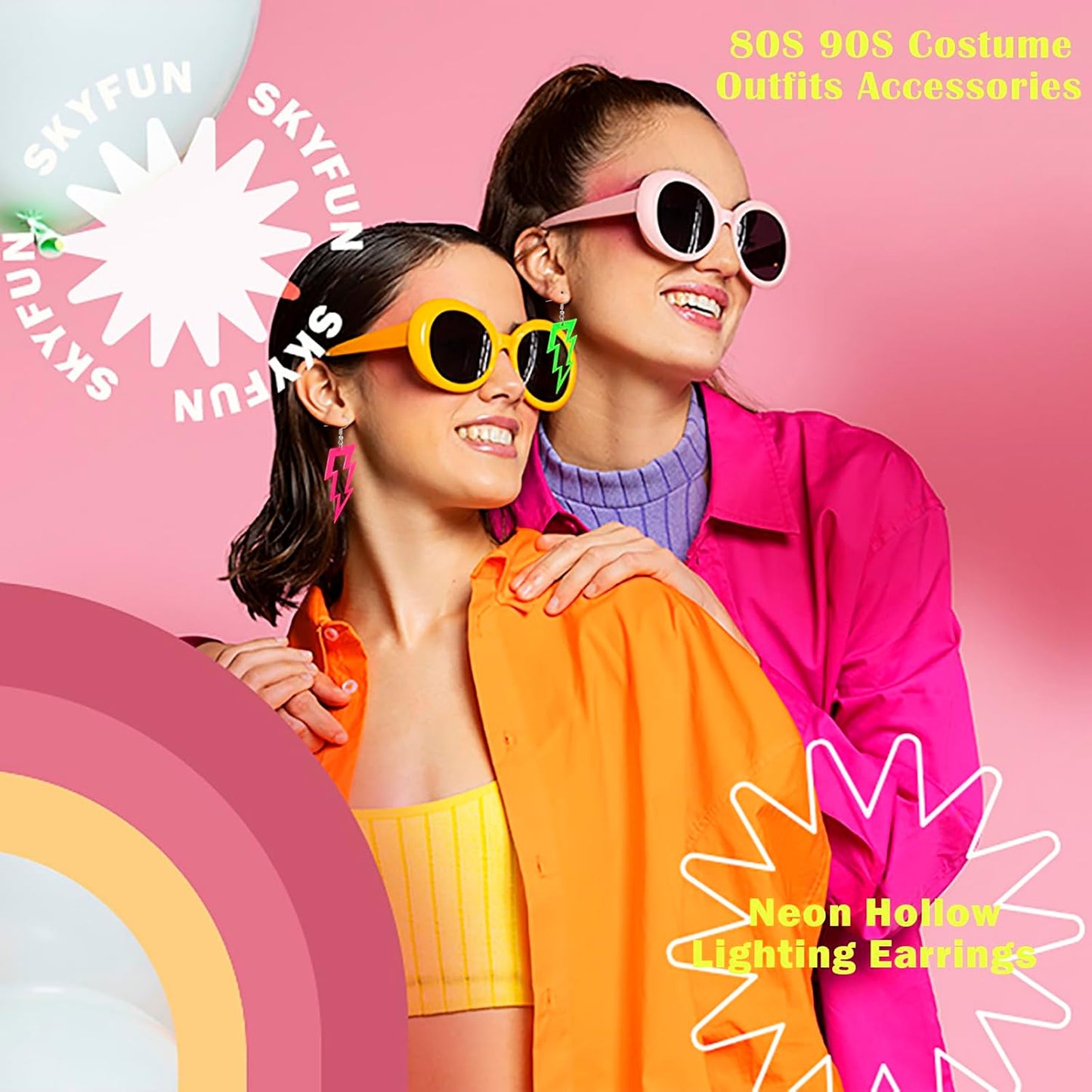 80s 90s Neon Earrings for Women Retro Cassette Tape Hoop Earring Candy Color Lightweight Acrylic Stud Dangle Earrings for 80S Costume Outfits Dancing Glow Party Accessories