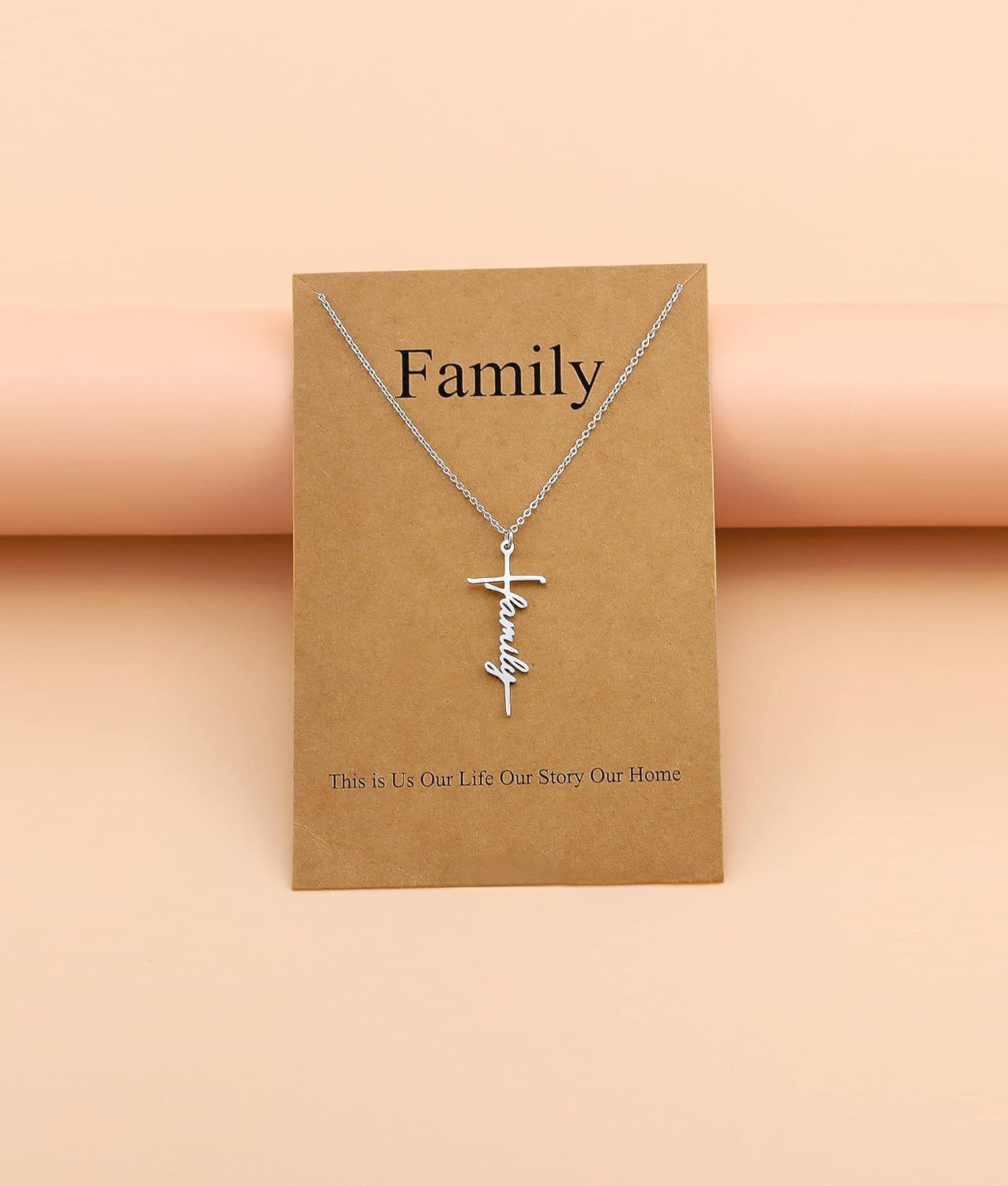 Lcherry Faith Cross Pendant Necklace for Women Religious Christian Jewelry Mother's Day Gifts for Women