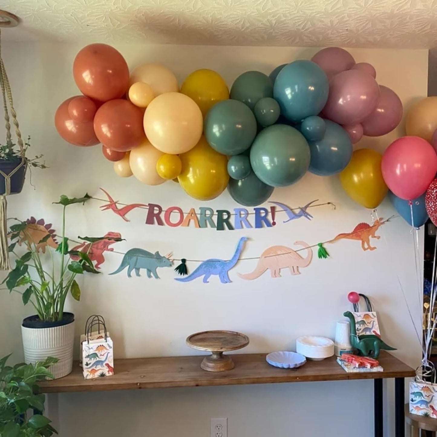 Boho Rainbow Balloons, 60Pcs Dusty Blue Blush Pink Balloons, 12 Inch Retro Mustard Yellow Slate Blue Balloon Assorted Colorful Balloon for Here Comes the Son Baby Shower Boho Safari Groovy Birthday