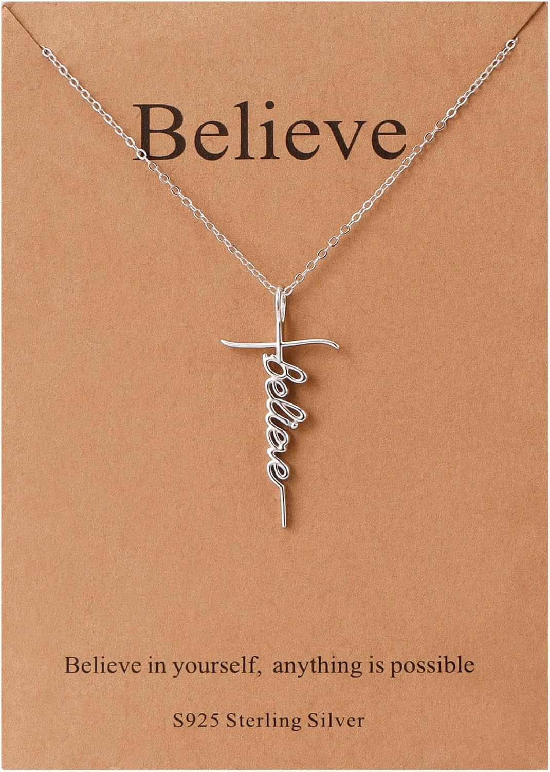 Lcherry Faith Cross Pendant Necklace for Women Religious Christian Jewelry Mother's Day Gifts for Women