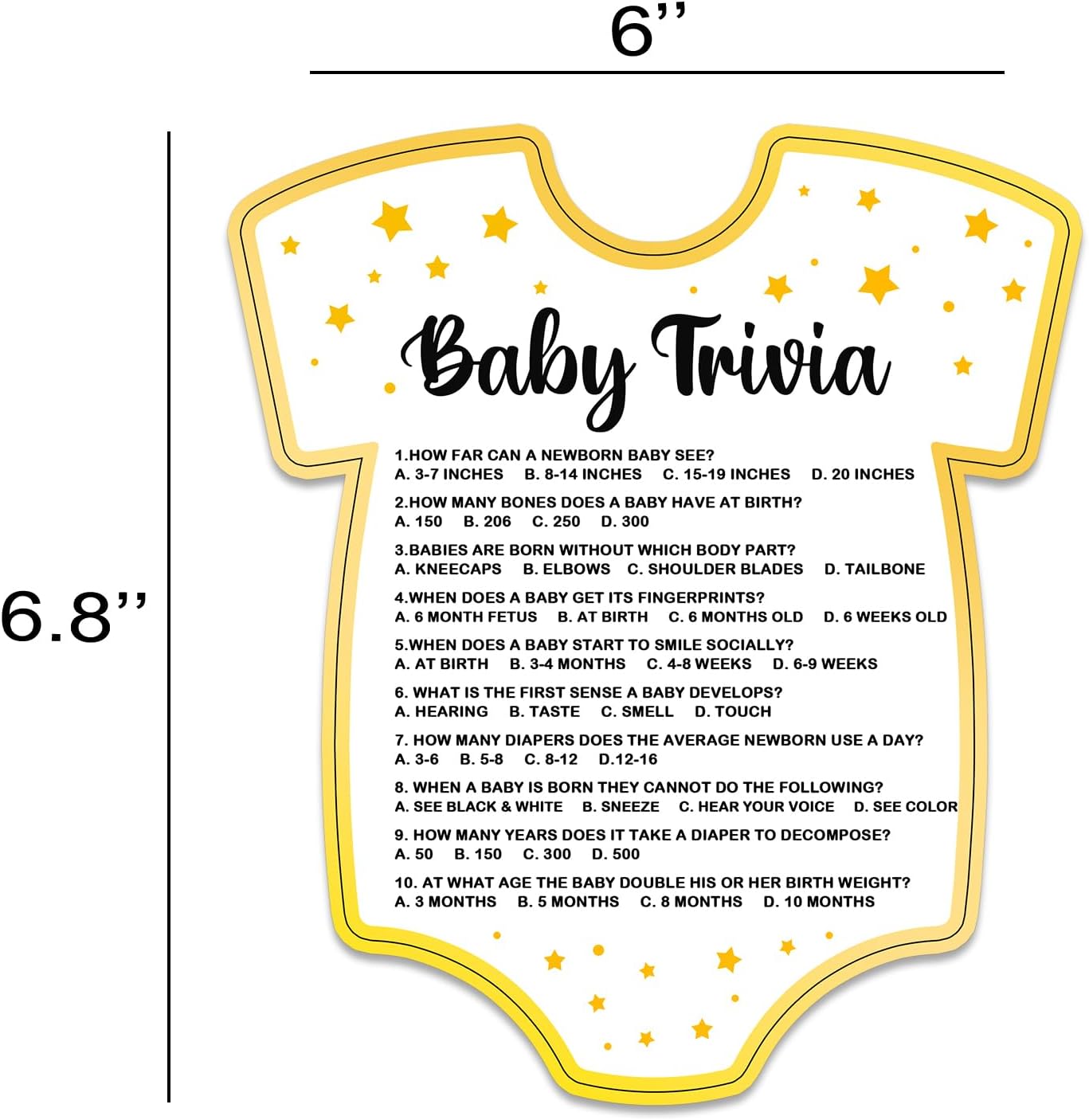 Baby Shower Games, Baby Trivia Game Cards, Fun Baby Shower Party Games Supplies & Activities, Gender Neutral Boy Girl, Baby Shower Ideas, Set of 30 Cards