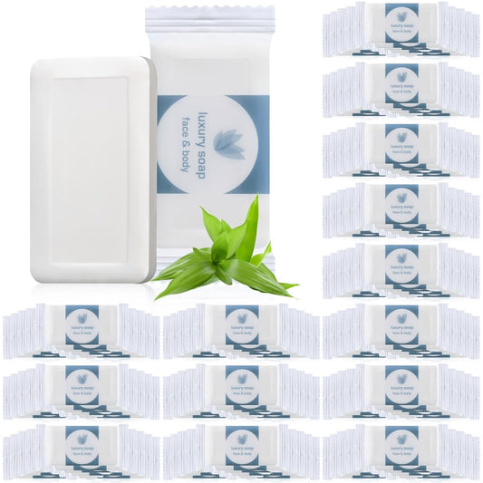Kacctyen 300 Pcs 0.35oz Mini Bar Soap Bulk Individually Wrapped Bulk Hand Hotel Soap Bars Travel Size Toiletries for Hospitality Guest Bathroom Vacation Rentals