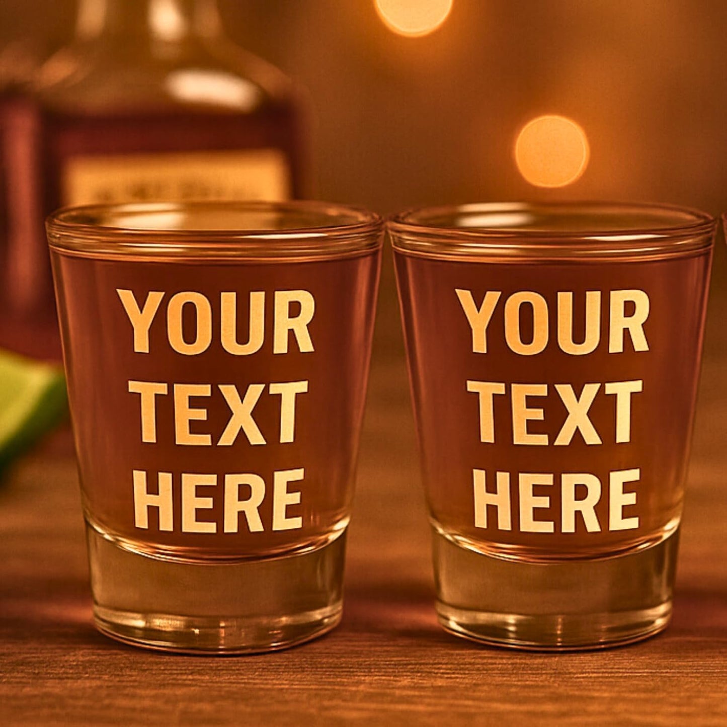 Gifts Inscribed Personalized Shot Glasses Set of 2 – Custom Text Drinking Glasses – Engraved Shot Glass Gift for Men, Wedding, Anniversary, Birthday, Engagement