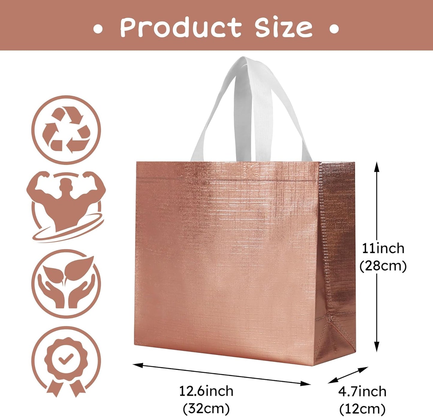 cabzymx 15 Pcs Multicolor Reusable Gift Bags Bulk with 5 Colors, 12.6x4.7x11 In Large Holiday Party Bags with Metallic Bling for Wrapping Gifts, Birthday, Wedding, Parties, Christmas