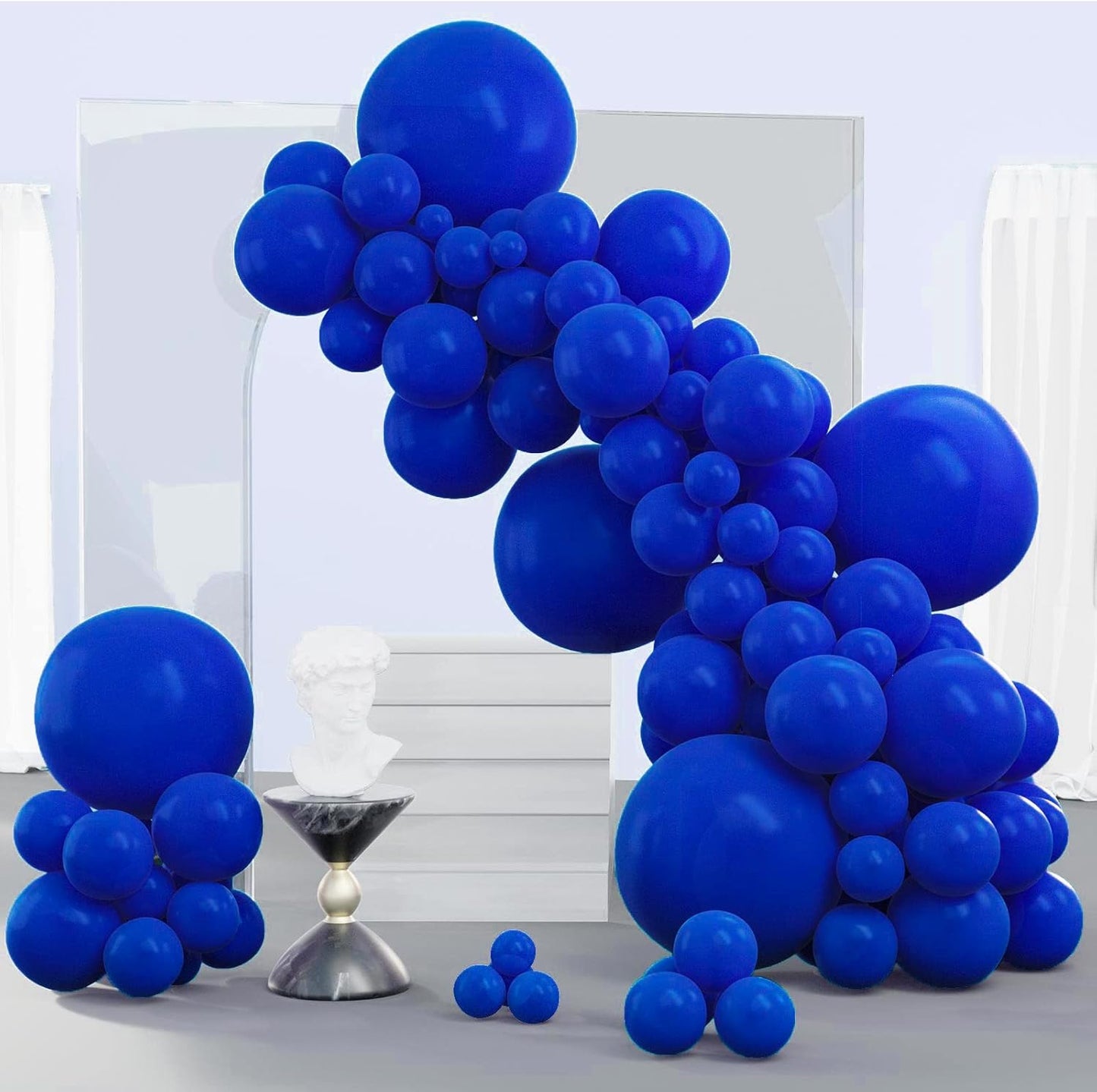 PartyWoo Royal Blue Balloons 140 pcs Different Sizes of 18 12 10 5 Inch Dark Blue Matte Balloon Arch Kit Garland for Graduation 4th of July Baby Shower Birthday Party Decorations Blue-Y59