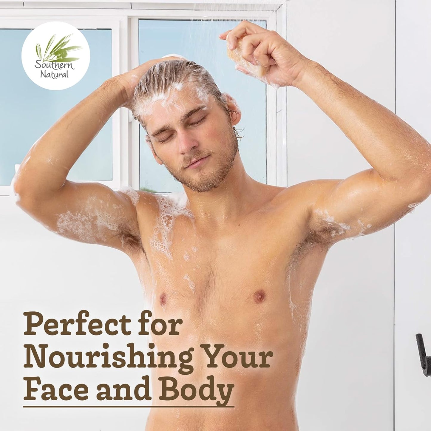 Southern Natural Goat Milk Soap Bar – Lavender, Oatmeal Milk & Honey, Rosemary Mint – Handmade for Dry and Sensitive Skin– Face & Body Wash for Men, Women, Kids, Baby – 3 pack (4-4.5 oz)