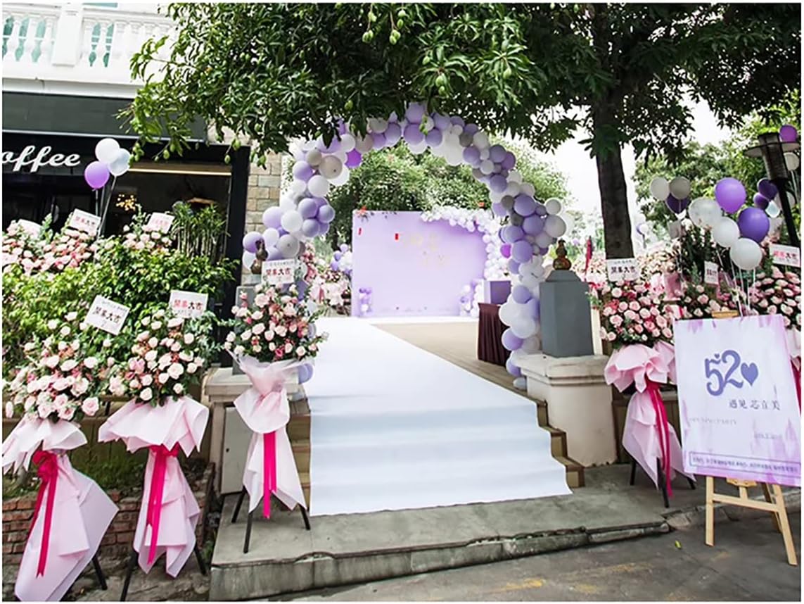 Aisle Runners Wedding Accessories White Aisle Runner Carpet Rugs for Step and Repeat Display, Ceremony Parties and Events Indoor or Outdoor Decoration 24 Inch Wide x 50 feet Long