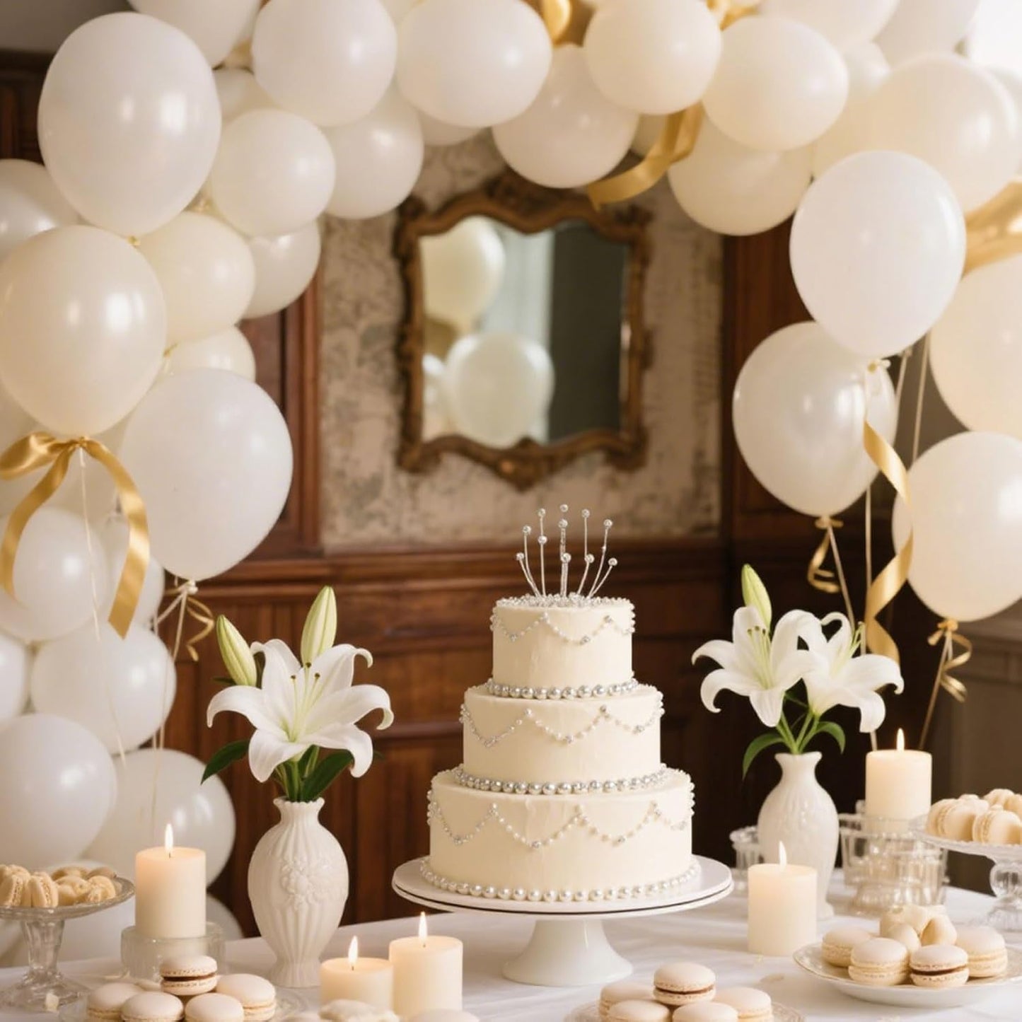 Ivory White Balloon,145pcs Premium Latex Khaki Balloons Arch Kit Different Sizes 18 12 10 5 Inch,Light Brown Neutral Balloon Garland Arch for Birthday Party Baby Shower Wedding Anniversary Decoration