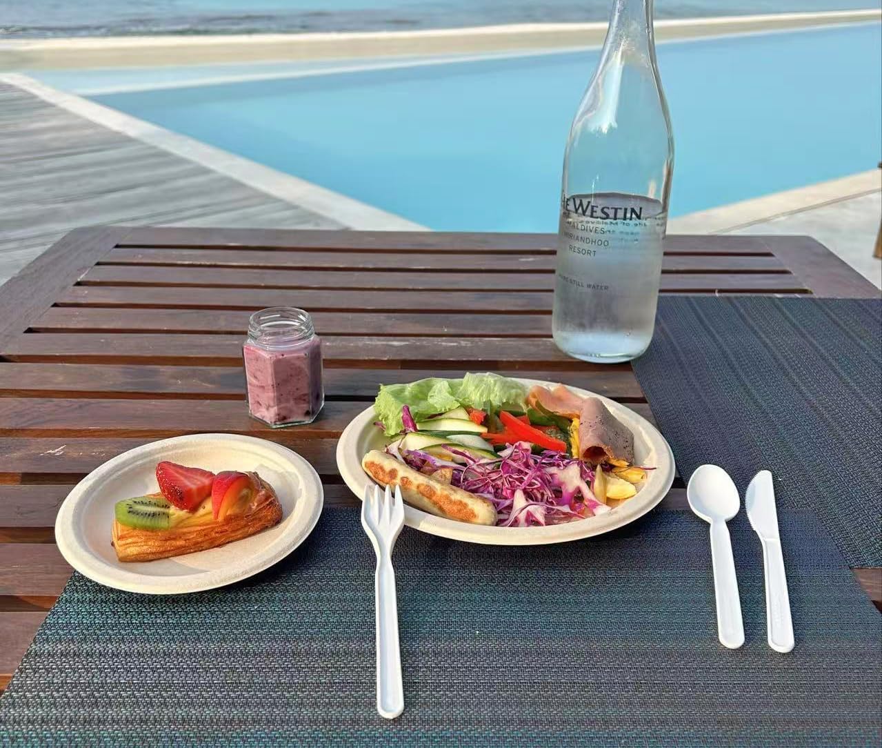 GreenWorks Heavy-duty Compostable Spoons,BPI Certified,100 Count Large Disposable Cutlery Spoons