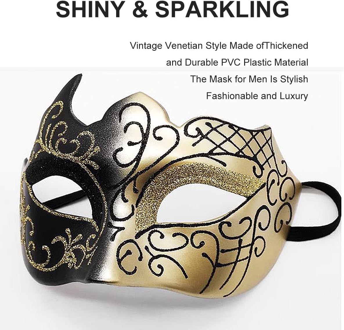 Masquerade Mask for Men Couple Venetian Mask for Halloween Mardi Gras Costume Party Prom Ball