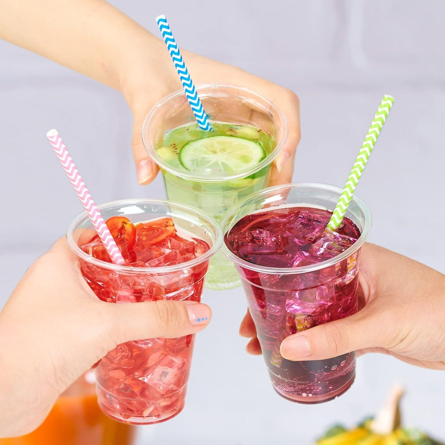 Lilymicky 300 Pack 10 oz Clear Plastic Cups, PET Disposable Drinking Cups Perfect for Birthday Parties, Ceremonies, Events