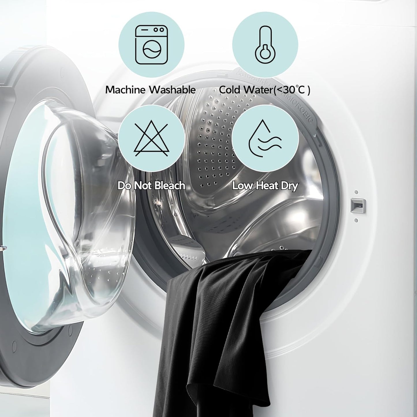 Outpain Black Spandex Table Clothes for 6 Foot Rectangle Tables-12Pack 6FT Spandex Fitted Table Cover, Wrinkle Free Tablecloths with Skirt for Parties, Wedding, Birthday, Banquet, Festival